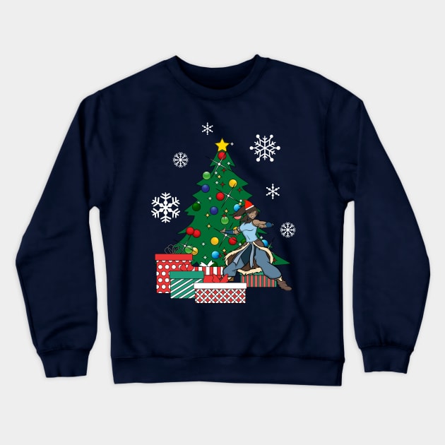 Korra Around The Christmas Tree Avatar Crewneck Sweatshirt by Nova5